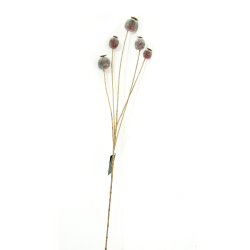 Sztuczny kwiat Makówki 75cm Rustykalny Fiolet